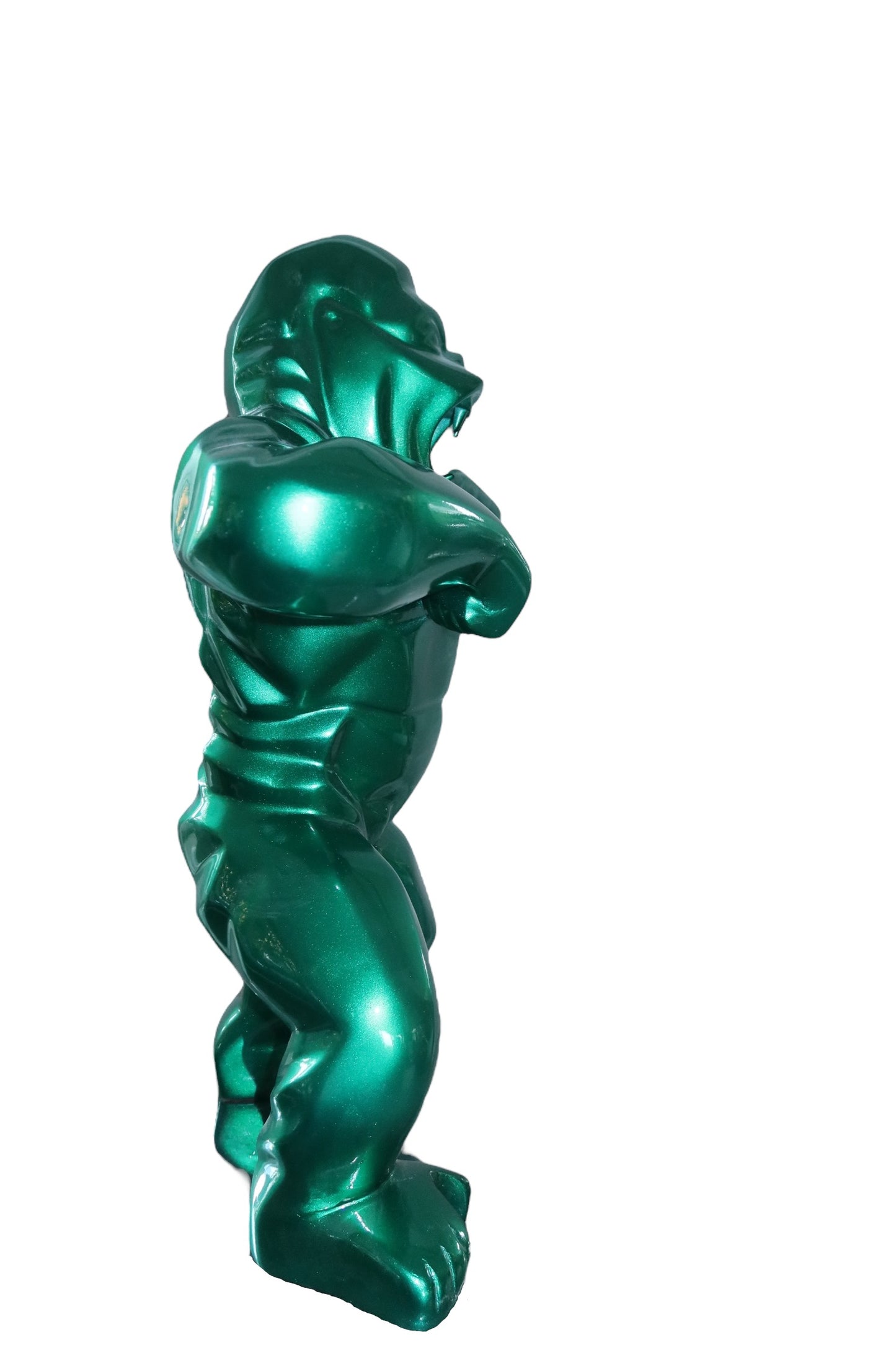 Statue Gorille Emeraude 60cm - Resine/Fibre de Verre