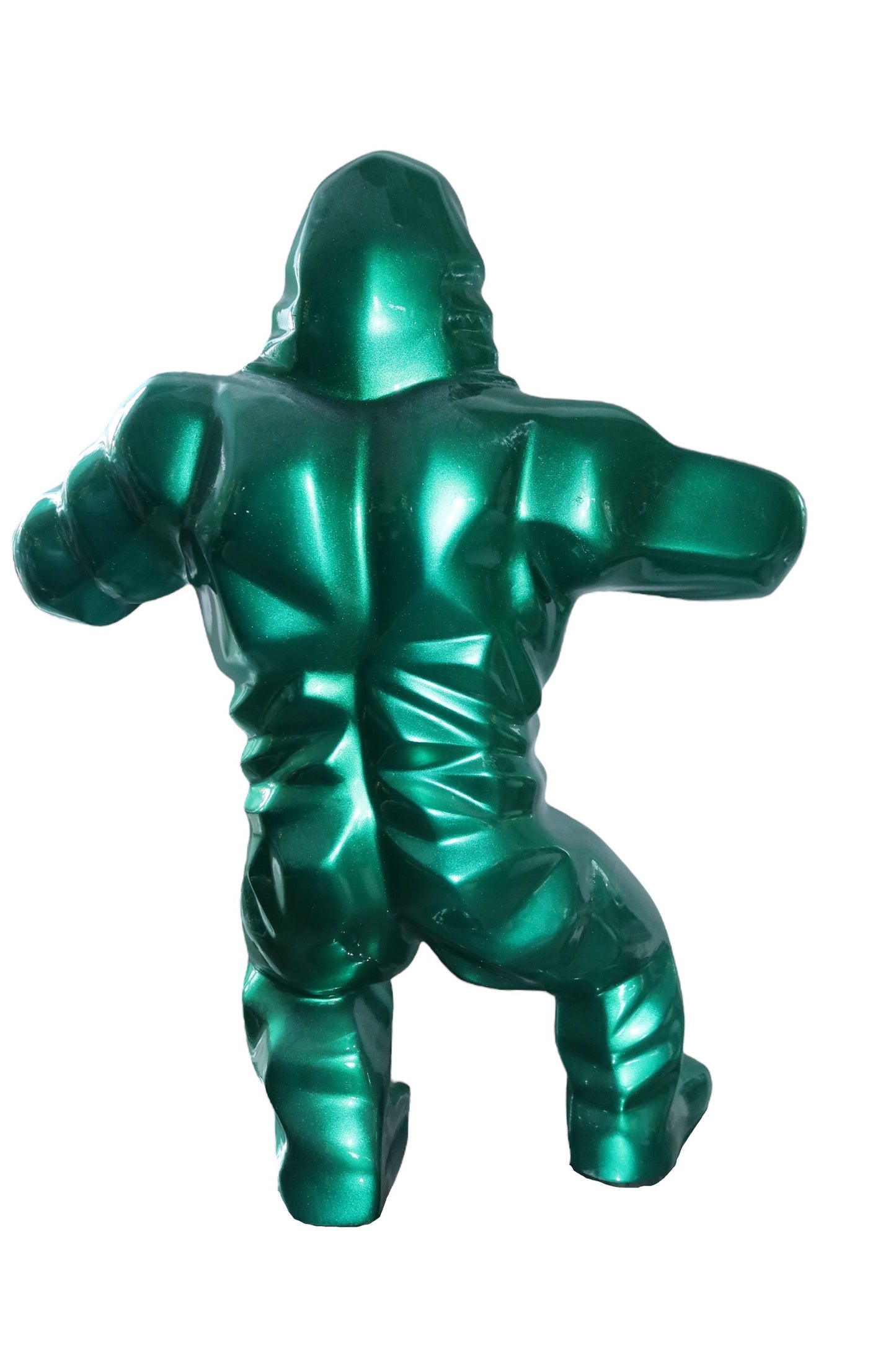 Statue Gorille Emeraude 60cm - Resine/Fibre de Verre